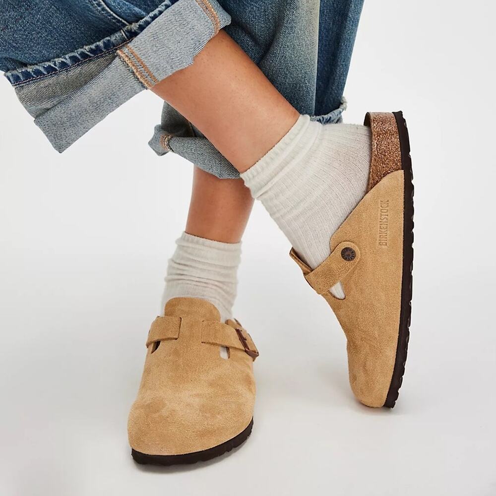 NEW Birkenstock Boston Slip-On Clogs Latte Cream - Picture 2 of 9